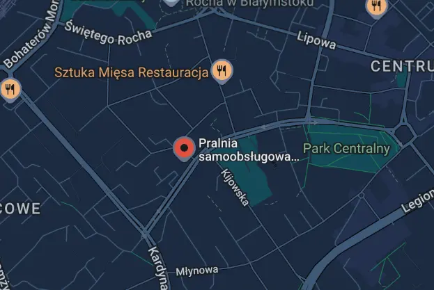 Mapa lokalizacji pralni Renzacci w Białymstoku
